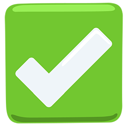 Save a drawing Check Mark Symbol emotion by Facebook's Messenger platform on a translucent background in png