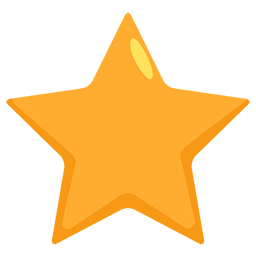 Save a picture White Medium Star emotion by Facebook's Messenger platform without a background in png