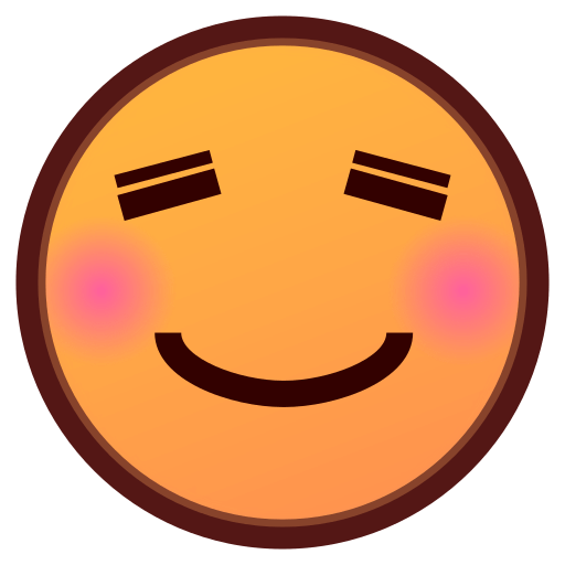 Upload a picture Sincere smiling face symbol by Emojidex on a clean background in png