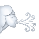 Download pictures Wind Blowing Face emotion from Apple iOS on a colorless background in png