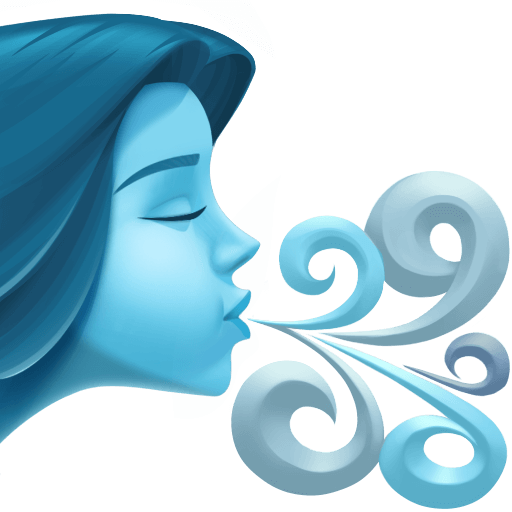 Copy drawings Blowing Wind symbol by Facebook no background in png