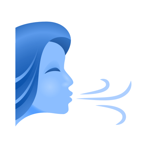 Save a drawing Wind Blowing Face symbol of emotion by Icons8 without a background in png