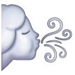 Copy a picture Wind Blowing Face emoji-emoticon on Samsung phones and tablets without a background in PNG