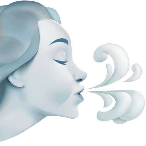 Save pics Wind Blowing Face smiley-emoji by Twitter on a clean background in PNG