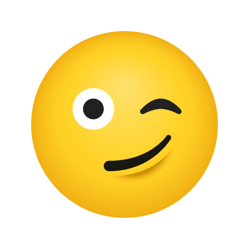 Скопировать снимок иконки настроения Подмигивающий смайл от Icons8 на просвечивающем фоне в ПНГ