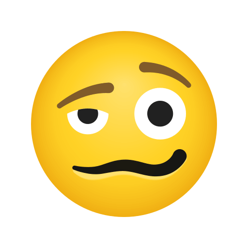 Save image Crooked grimace I don't want to smiley-emoji by Icons8 without a background in PNG
