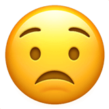 Download photos Anxious Face emoji from Apple iOS without a background in PNG