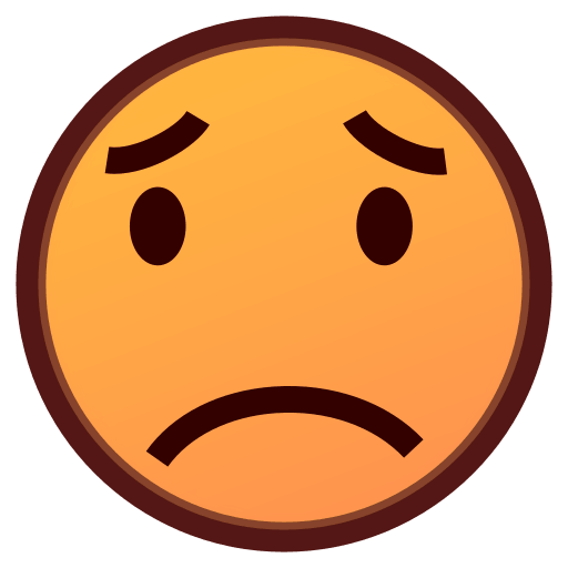 Copy pictures Sad Sadface symbol by Emojidex no background in PNG