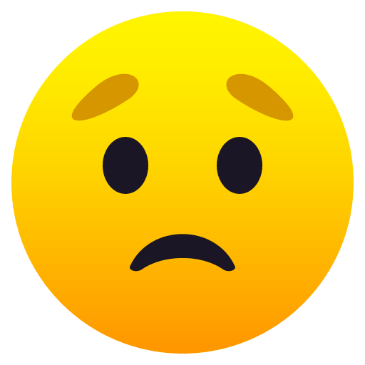 Save image Anxious Face symbol by JoyPixels on a colorless background in png