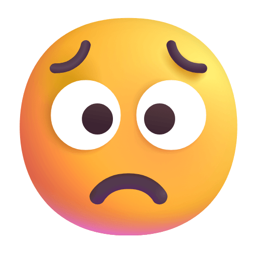 Upload a drawing Sad thoughtful emoticon of the Microsoft set without a background in png