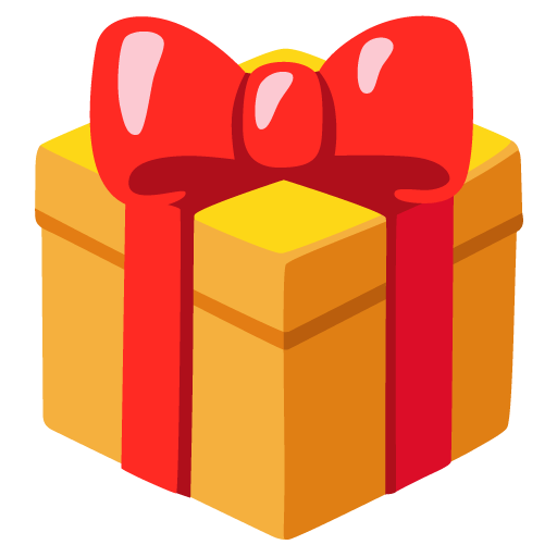 Save pictures New Year's gift emoticon created by Google no background in PNG