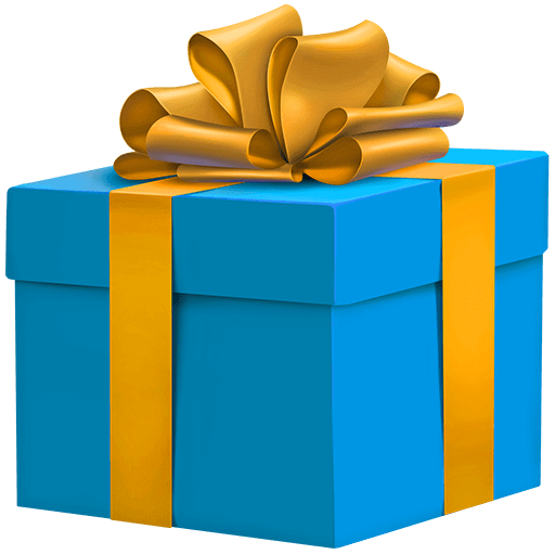 Copy image New Year's gift symbol by Twitter оn a transparent background in png