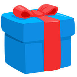 Download pictures Gift Box symbol of emotion by Facebook's Messenger platform without a background in PNG