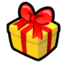 Save figures Christmas Present emoji-emoticon by Japanese mobile phone оn a transparent background in png