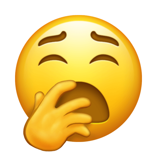 Скопировать изображение смайла Мне скучно от Emojipedia без фона в png