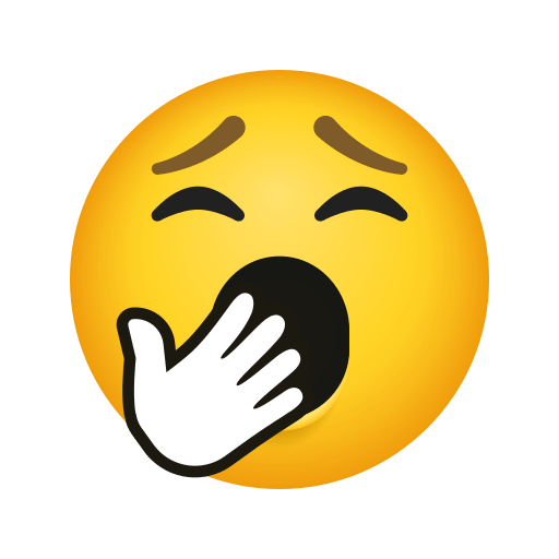 Копировать снимок смайлика Зевающее Лицо от Icons8 на просвечивающем фоне в PNG