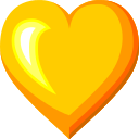Upload a pic the Yellow Heart emoji on transparent background by Au by KDDI in png