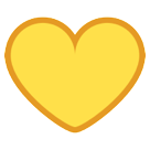 Copy a photo of the Yellow Heart emoji on transparent background by HTC in png