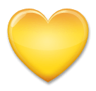 Download a photo of the Yellow Heart emoji by LG on transparent background in png
