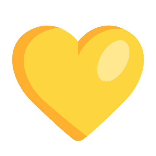 Сopy a pic of the Yellow Heart by Microsoft 11 on transparent background in png