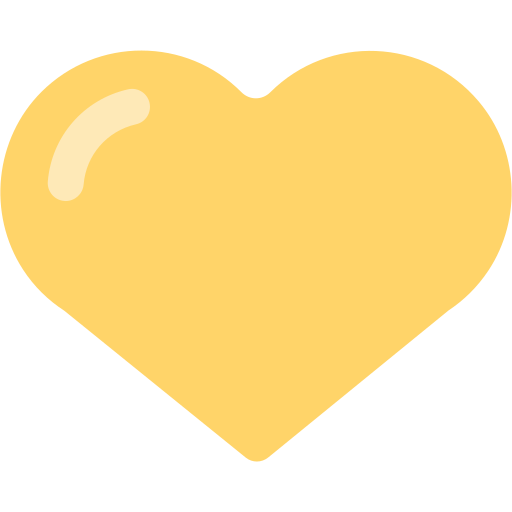 Copy a photo the Yellow Heart emoji on transparent background by Firefox OS in png