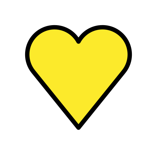 Copy a pic of the Yellow Heart emoji by HfG Schwäbisch Gmünd 
on transparent background in png