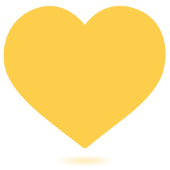 Copy an animated picture of the Yellow Heart emoji by the Skype on transparent background in png