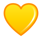 Save a picture of the Yellow Heart emoji by Japanese mobile phone on transparent background in png