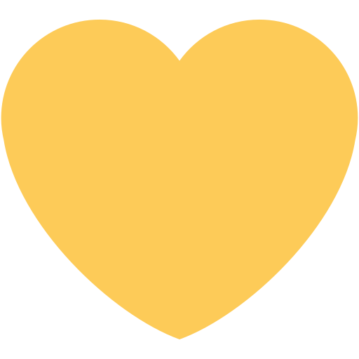 Download a pic of the Yellow Heart emoji on Twitter / X for PC on transparent background in png