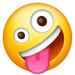 Copy image Crazy Face emoji on Samsung phones and tablets on a translucent background in PNG