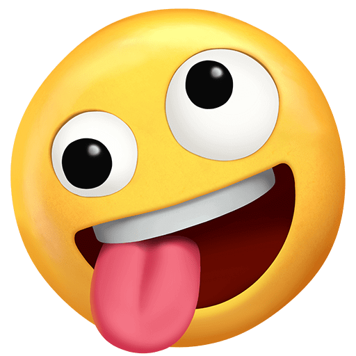 Download a figure Goofy Face emotion by Twitter оn a transparent background in png