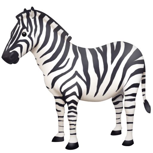 Copy a pic Zebra emoji by Facebook on a clean background in png