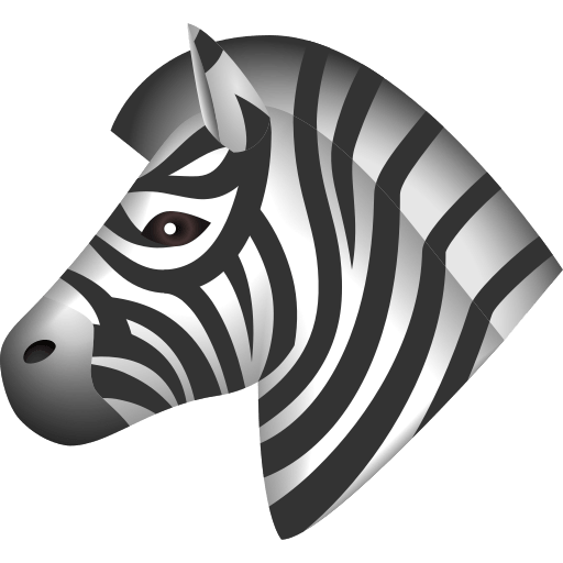 Copy a photo Zebra emoji-emoticon by Icons8 оn a transparent background in PNG