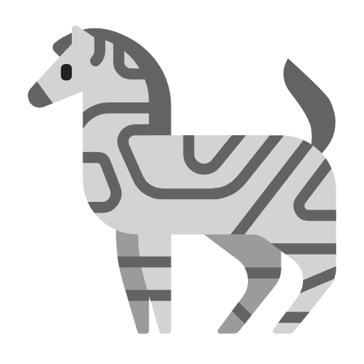 Copy figures Zebra emoji-emoticon by Microsoft 11 on a colorless background in PNG