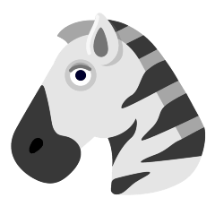 Upload a photo Zebra emoji by the Skype on a clean background in png