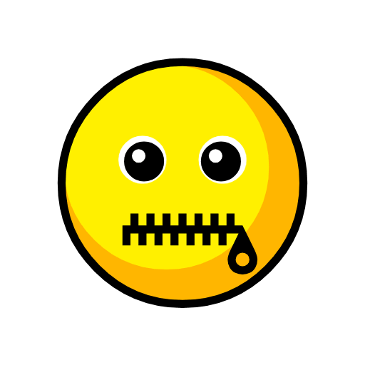 Copy a figure Sealed Lips emotion from Catrinity computer font no background in PNG